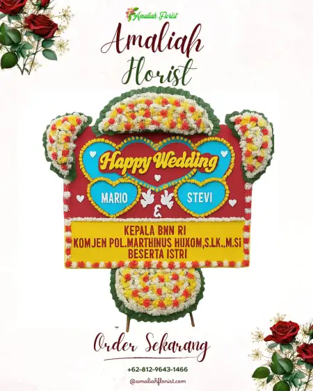 Papan Bunga Pernikahan Muara Mas